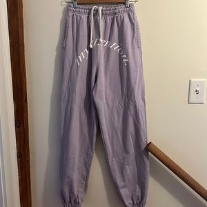 Boys Lie My Attention Sweatpants Purple
